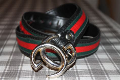 cintura blu rossa fibbia gucci|Cintura Gucci .